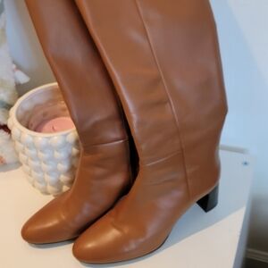 Boden tall leather boots in caramel color size 40